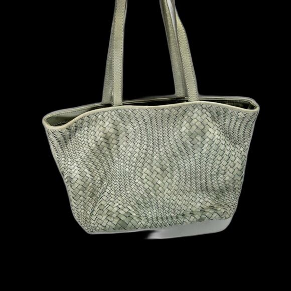 Willow Green Distressed Leather Shoulder Bag - Picture 1 of 13